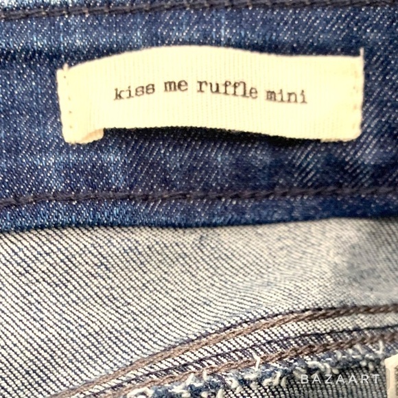 Jessica Simpson Kiss Me Ruffle Denim Mini Skirt size 28 - Picture 5 of 7